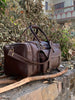 Extra Large Cowhide Leather Travel Duffle Bag