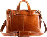 Men Genuine Leather Business Travel Laptop Bag