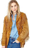 Women's Western Fringe Leather Suede Jacket