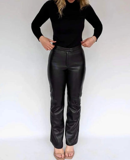 Women's Real Leather Cigarette Pants