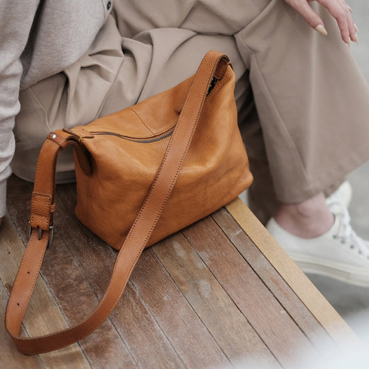 real leather handbag crossbody bag
