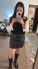 Women's Genuine Leather A-Line Mini Skirt