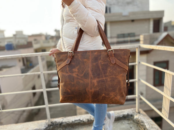 leather tote bags for women