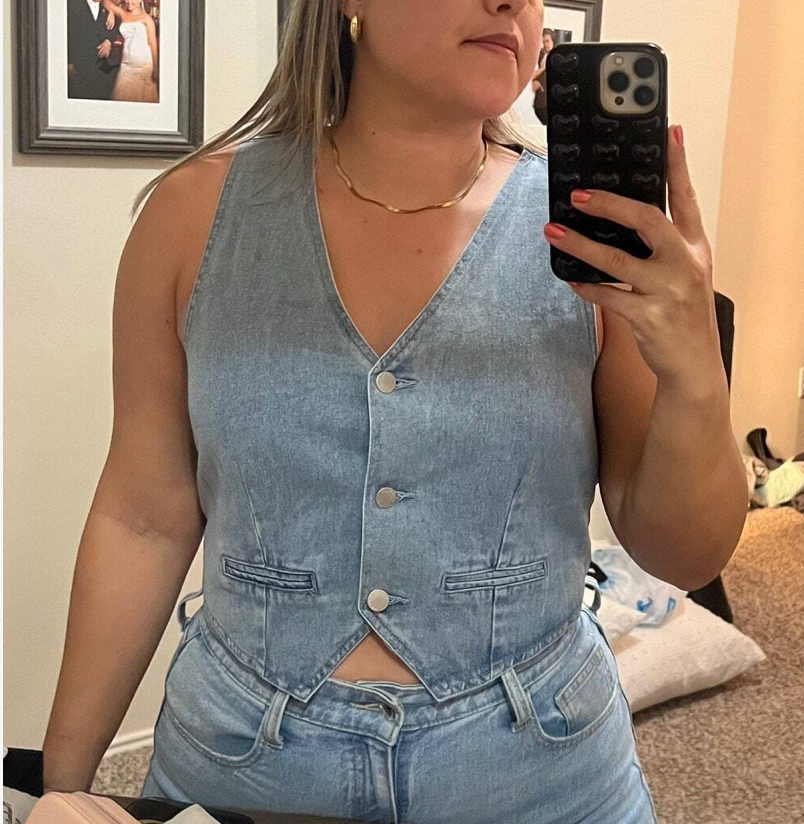 Causal Women's Denim Sleeveless Top