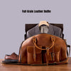 leather duffle garment bag