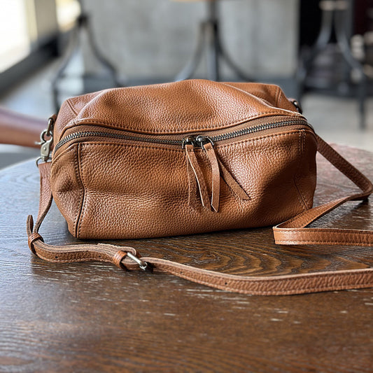 Genuine Leather Crossbody Toast Bag for Women