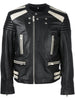 Genuine Leather Bi-colour Biker Jacket