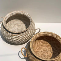 Natural rattan flower pot vase basket