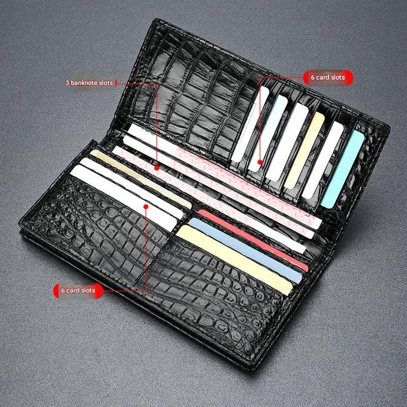 Genuine Crocodile Leather Clutch Wallet for Men