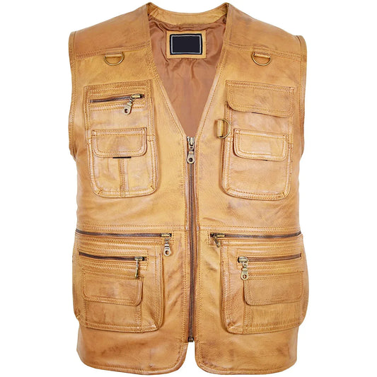 Handmade Men's Sheep Leather Vest