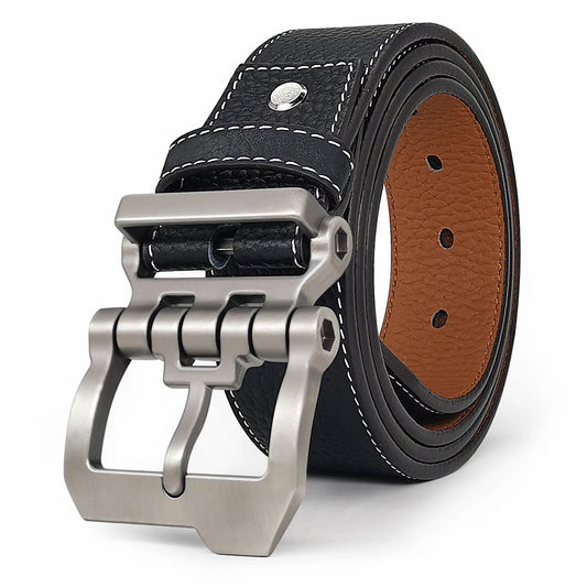 Rugged Buckle Men Leather Belt For Men