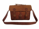 Vintage Leather Satchel Messenger Bag
