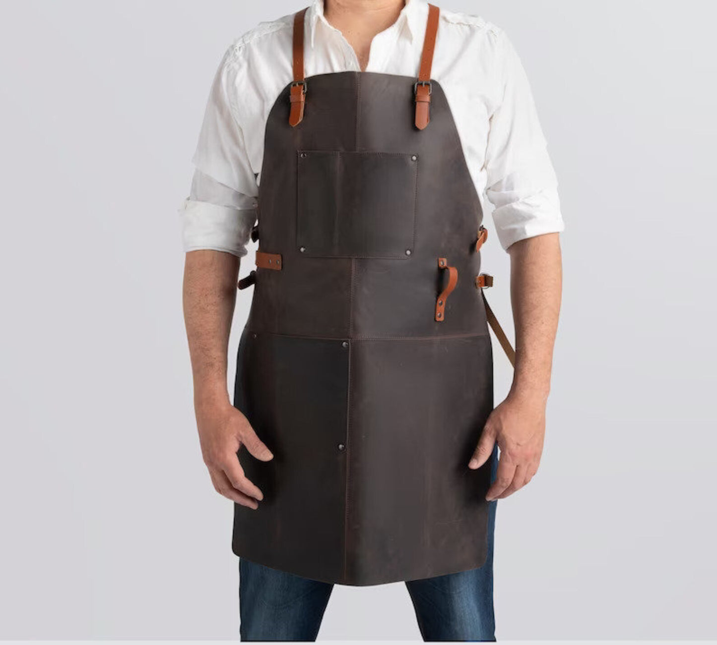 Genuine Leather Apron Indoors Outdoors