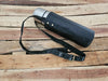 Reusable leather water bottle carrier