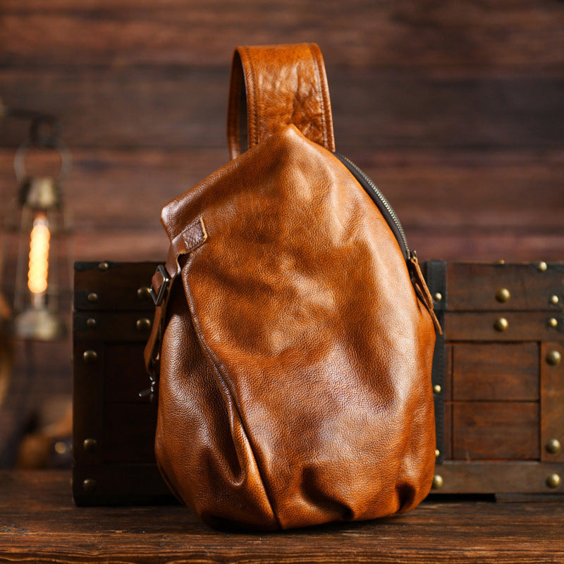 Men’s Genuine Leather Waist Bag Crossbody Chest Belt Bags