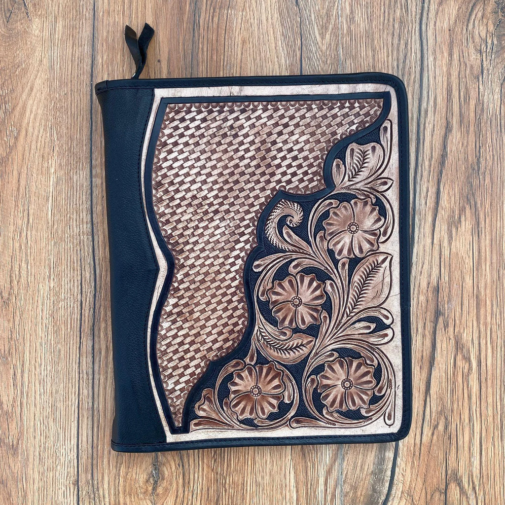 Tooled Leather Portfolio Cover Engraved