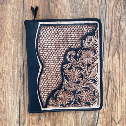 Tooled Leather Portfolio Cover Engraved