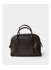 Leather Shoulder Bag Boston Briefcase Style Purse