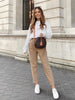 tapered pants women high wasited