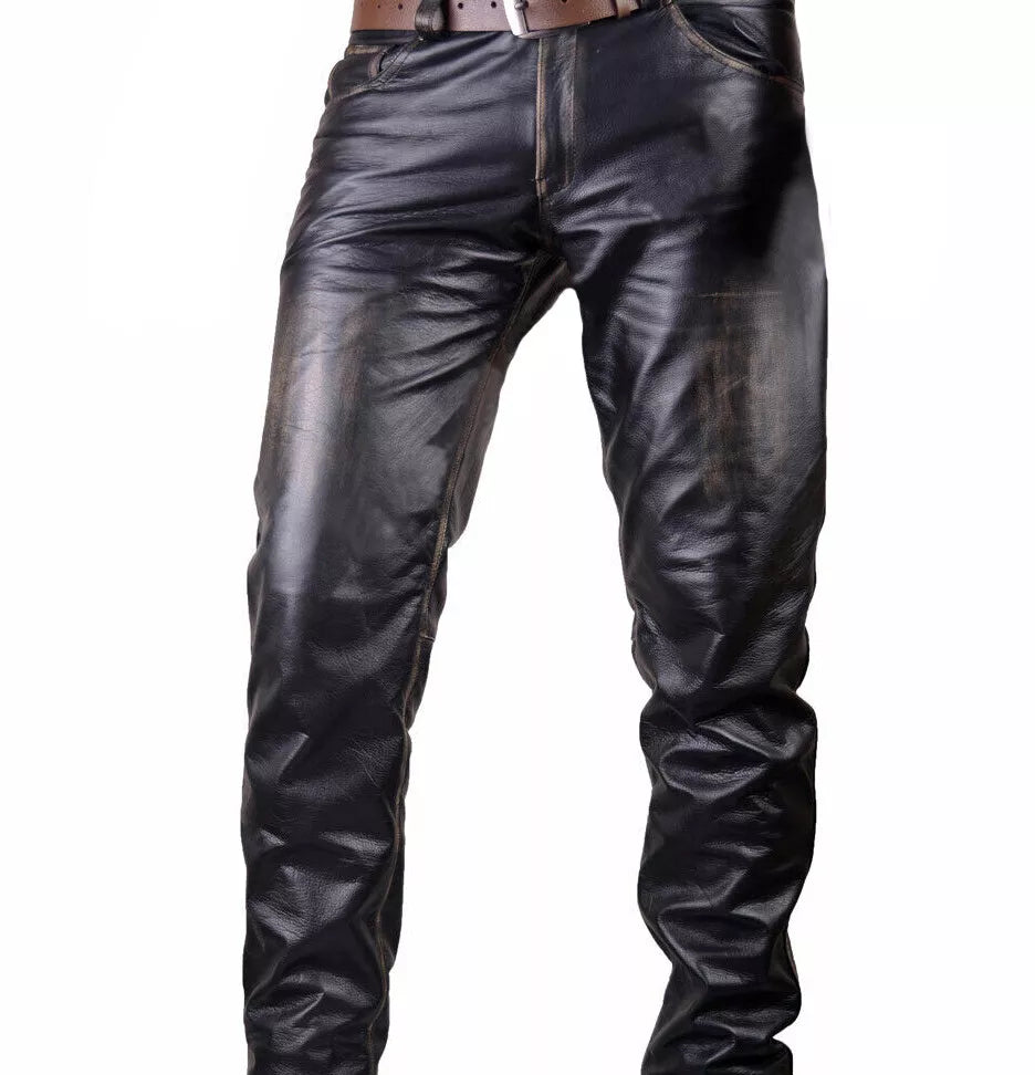 Genuine Leather Rodeo Pants Men's