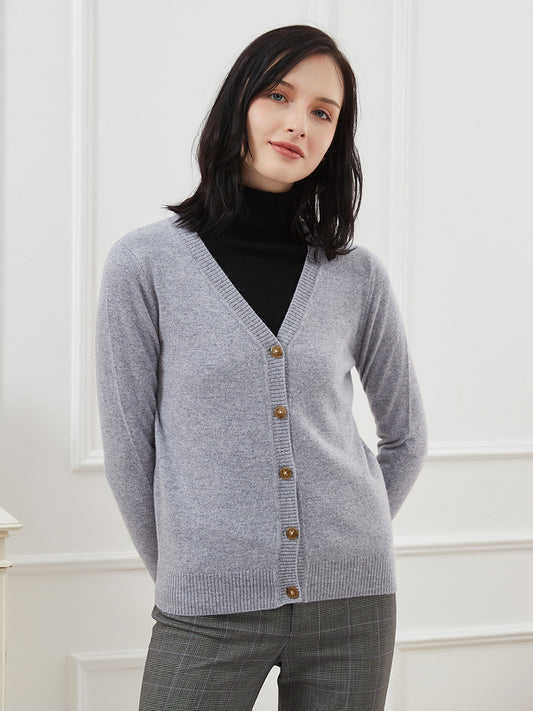 Women's 100% Cashmere Cardigan Sweater