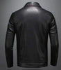 slim fit leather biker jacket