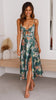 Sweet floral suspender maxi dress for women summer 1 S