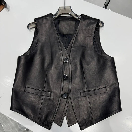 Women Leather Vest For Office 1 M