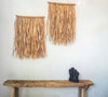 Mediterranean style wabi Sabi raffia wall art