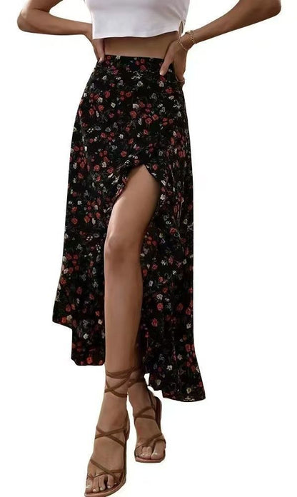 Split Thigh Maxi Skirt Beach Outfit