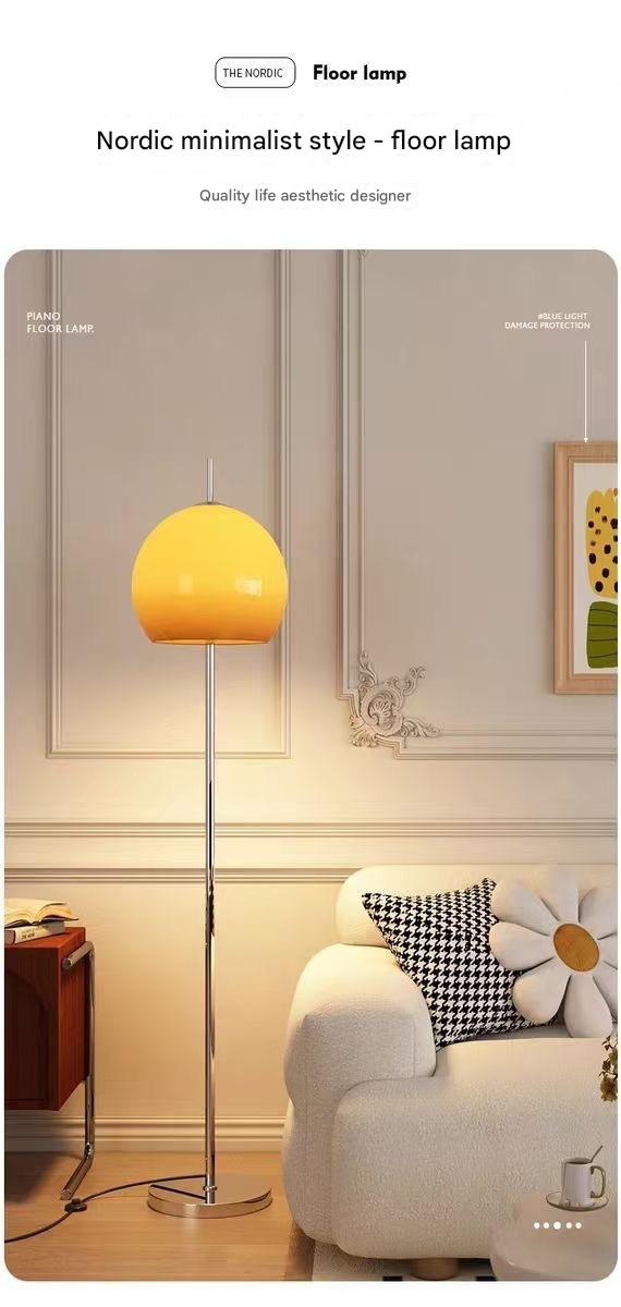 Retro mushroom glass floor lamp for living room