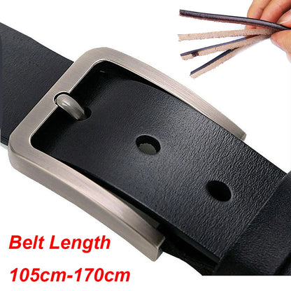 Real Leather Casual Belts for Jeans Men's