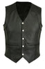 Mens Real Cowhide Leather Vest Waistcoat