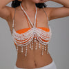 Multi-Layer Faux Pearl Bikini Chest Chain Set 1