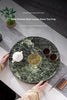 Round Stone Gongfu Tea Tray with Drain