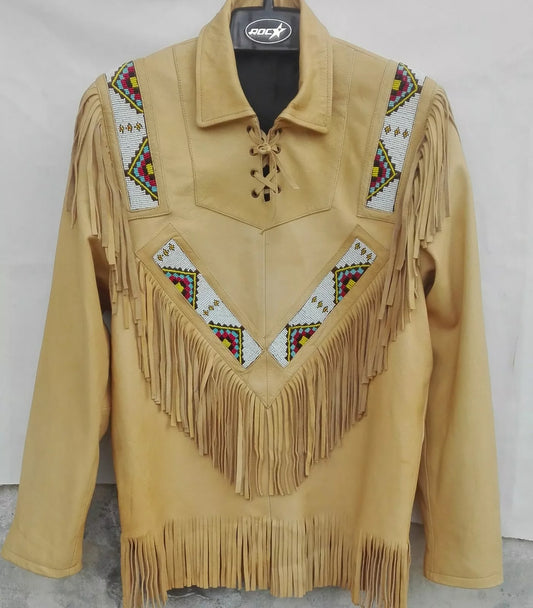 Men's American Western Leather Cowboy Jacket