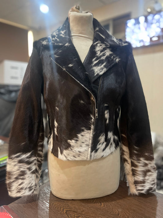 Western Style Hair On Cowhide Jacket