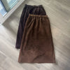 Women’s Genuine Suede Midi Skirt High Waist