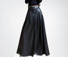 Women's Real Leather Full Length Skirt Maxi