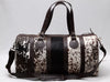 Cow Print Cowhide Bag with Deep Leather Accents