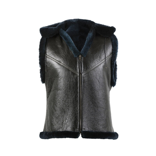 Me Genuine Leather RAF Hooded Vest