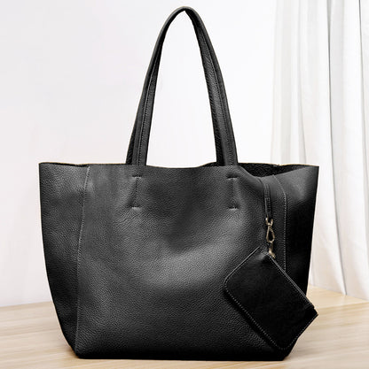 Women’s Large Leather Shoulder Tote Bag For Office