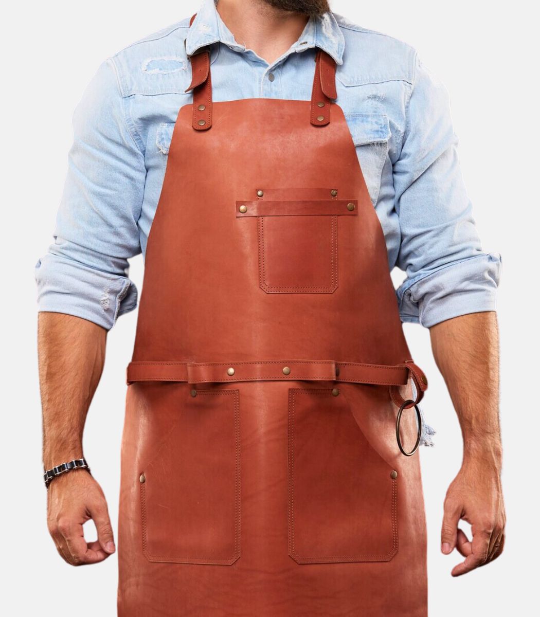 genuine leather butcher apron