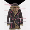 real shearling trench coat men's aviator 2 M