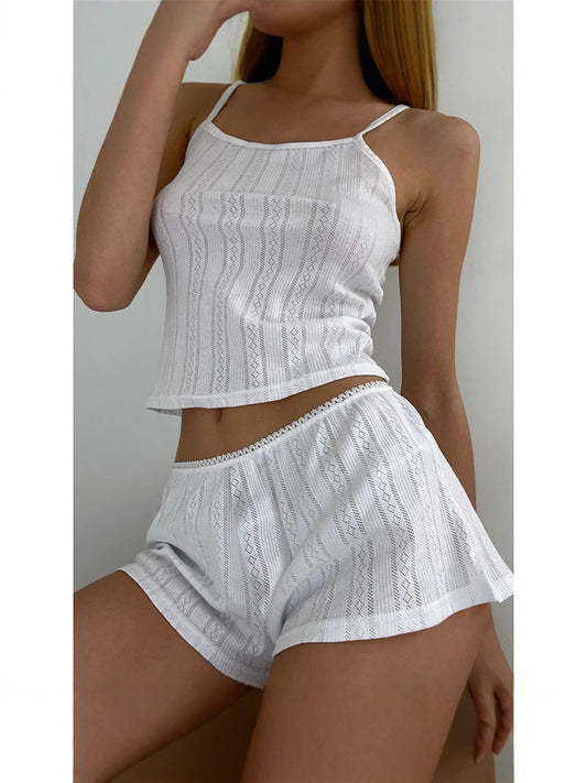 Lounge Set Camisole Top And Flowy Shorts
