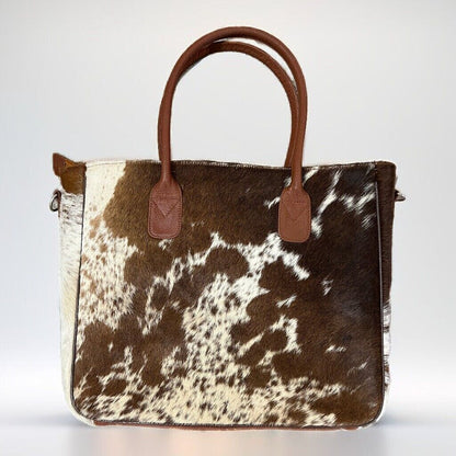 Cowhide Tote Bag Natural Real