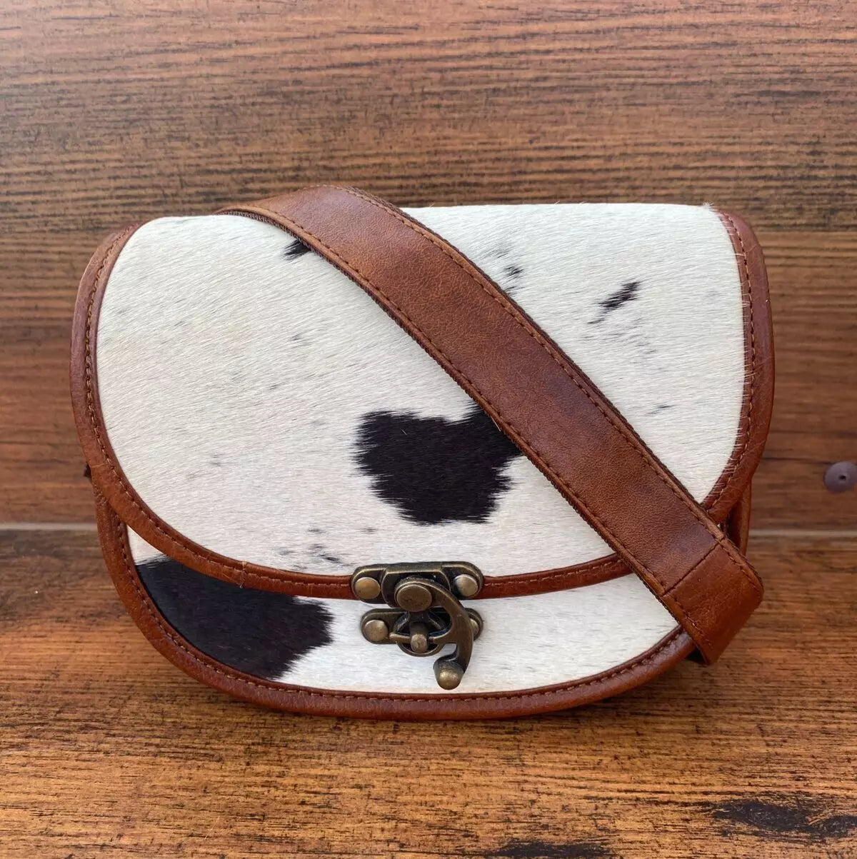 genuine cowhide mini crossbody purse