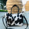 Large Cowhide Tote Crossbody Bag