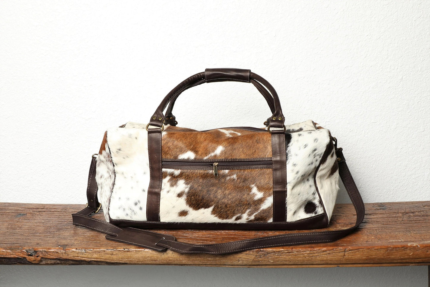 Large Hair On Cowhide Overnight Travel Bag