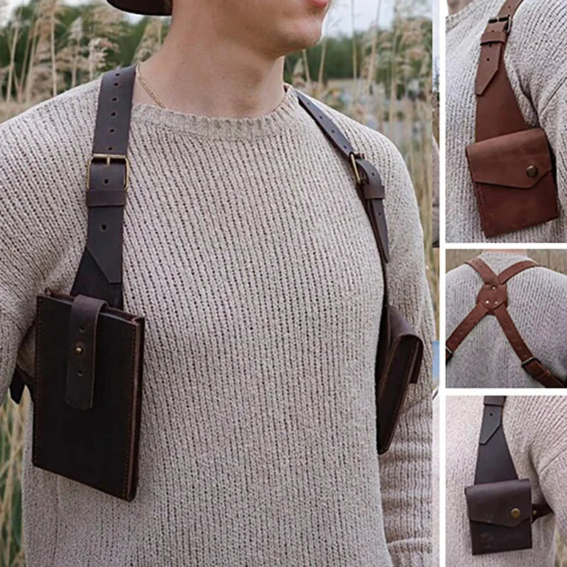 leather shoulder holster wallet